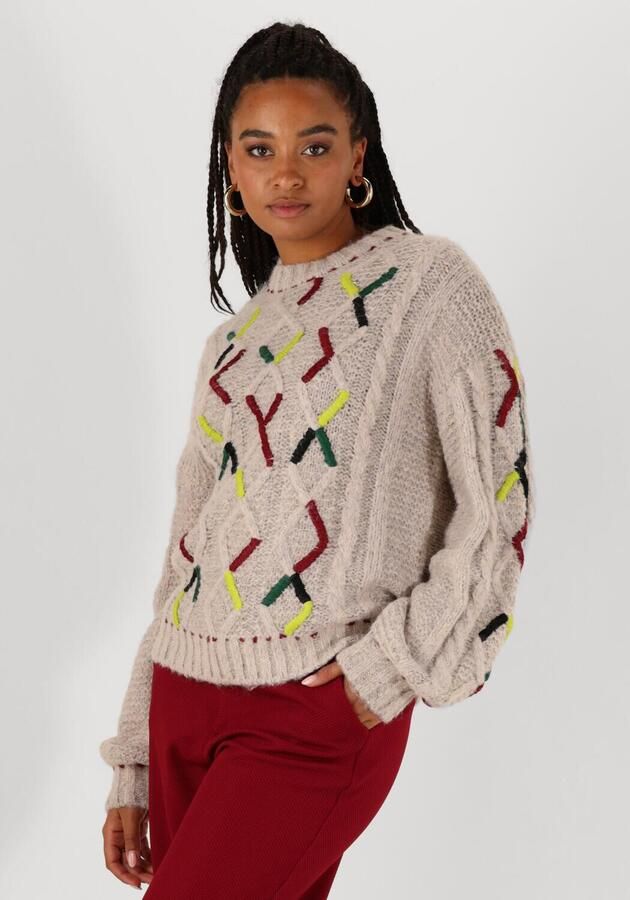 Pom Amsterdam Kabelroze Trui & Vest Multicolor Dames - Foto 4