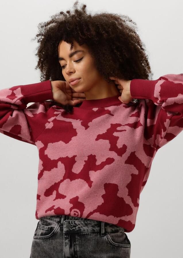 POM AMSTERDAM Dames Truien & Vesten Camo Red Roest - Foto 4