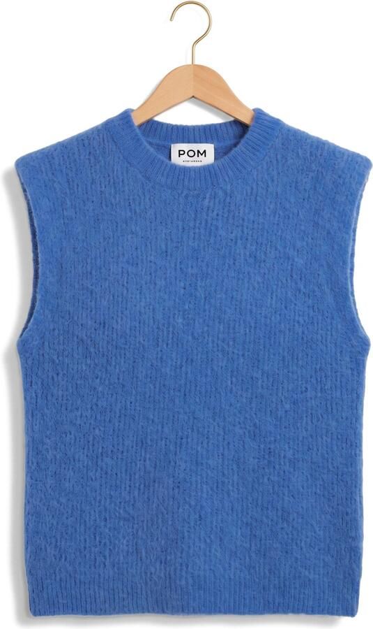 POM AMSTERDAM Dames Truien & Vesten Senna Sapphire Blue Blauw - Foto 4