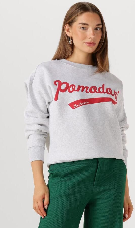POM AMSTERDAM Dames Truien & Vesten Sweater Pomodori Grey Lichtgrijs - Foto 4