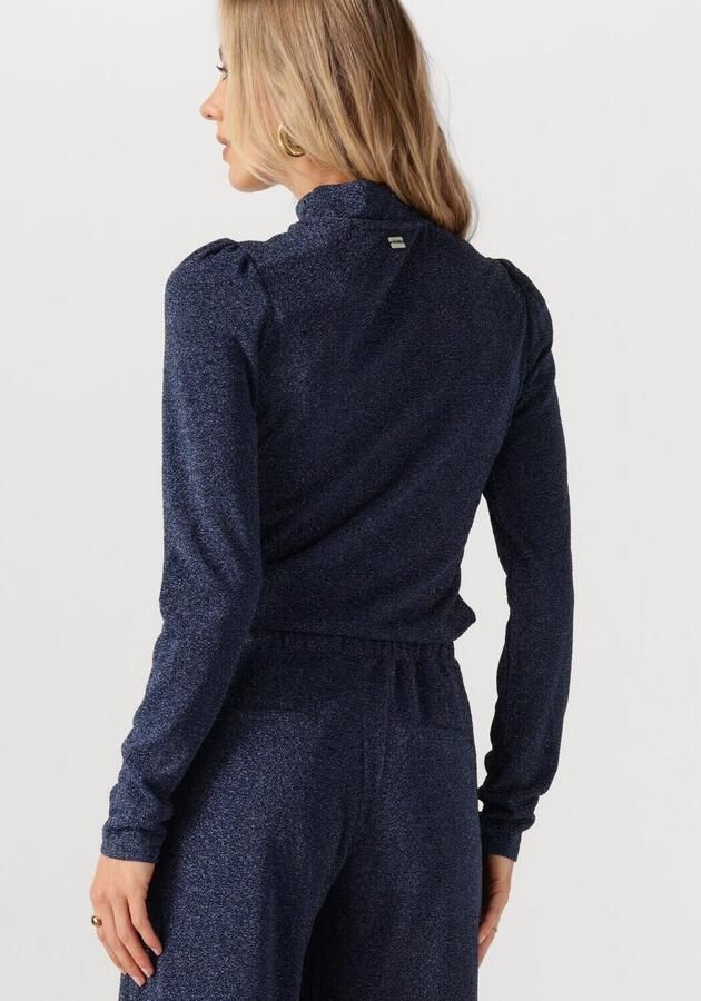 POM AMSTERDAM Dames Truien & Vesten Turtleneck Glitter Dawn Blue Blauw