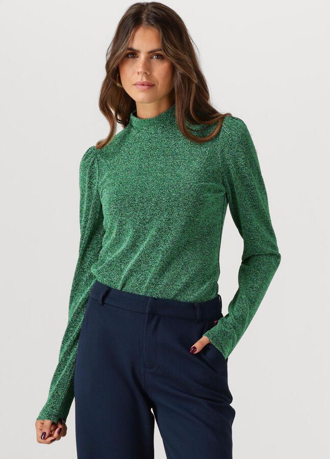 POM AMSTERDAM Dames Truien & Vesten Turtleneck Glitterr Pine Green Groen - Foto 4