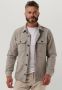 Profuomo casual overhemd overshirt beige knopen effen wol - Thumbnail 1
