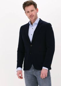 Profuomo Donkerblauwe Colbert Jacket Knit Structure Navy