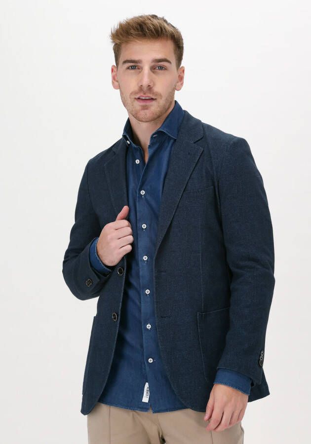 PROFUOMO Heren Colberts Jacket Knitted Ho Donkerblauw
