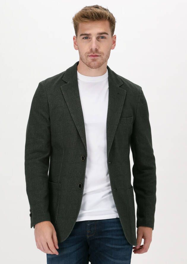 PROFUOMO Heren Colberts Jacket Knitted Ho Donkergroen