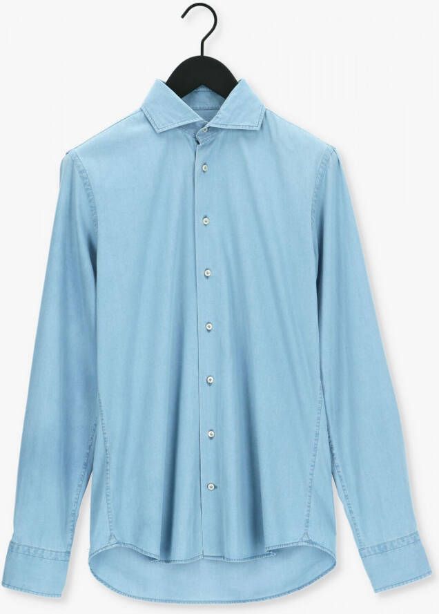 Profuomo Sky Blue SF Overhemd Denim Lichtblauw Blauw Heren