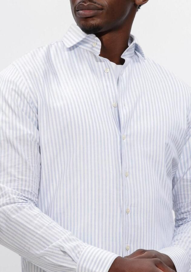 PROFUOMO Heren Overhemden Cotton Linen Lichtblauw - Foto 2