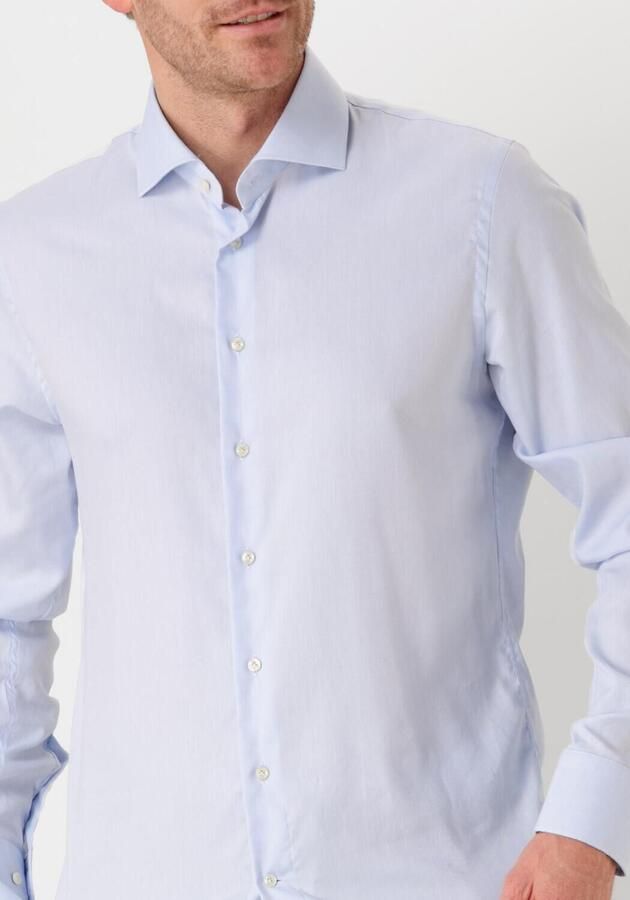 PROFUOMO Heren Overhemden Fine Twill Slim Fit Non Iron Extra Long Sleeve Lichtblauw