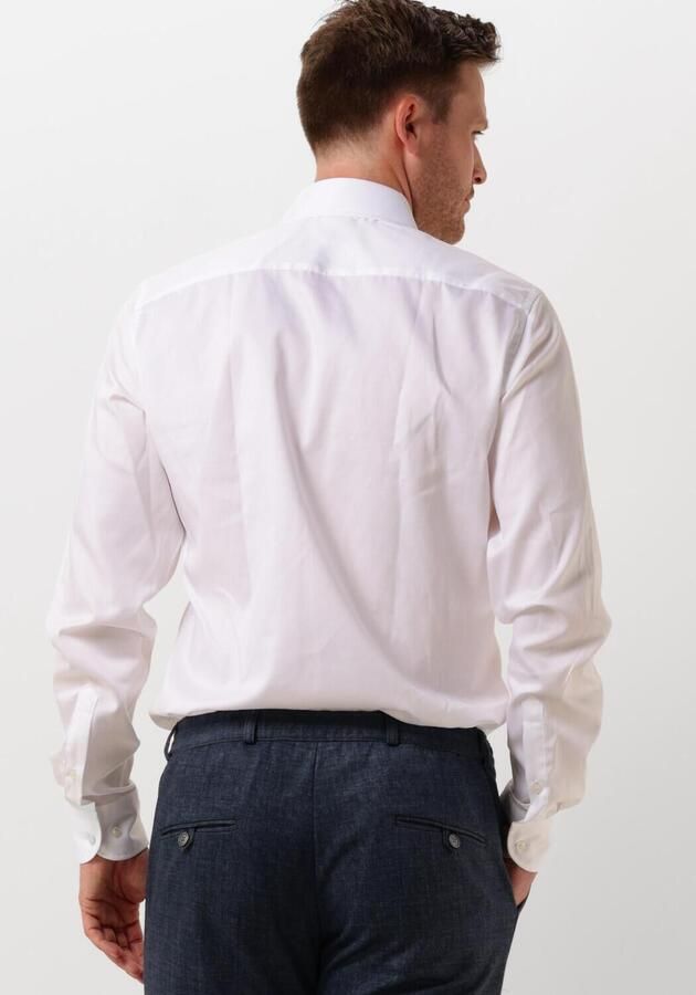 PROFUOMO Heren Overhemden Fine Twill Slim Fit Non Iron Extra Long Sleeve Wit - Foto 2