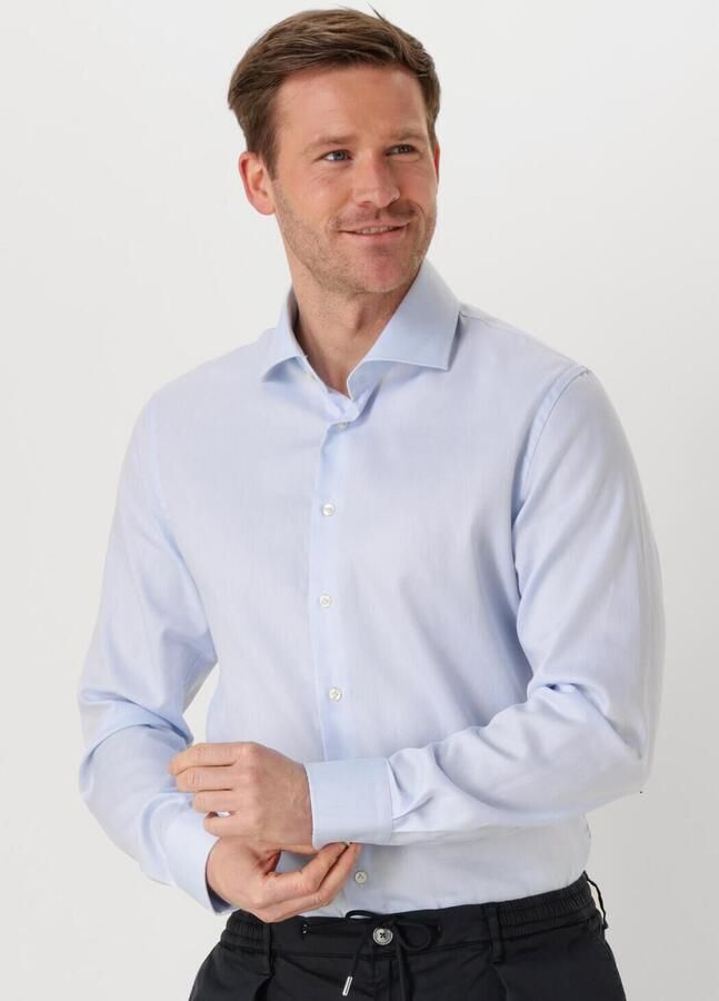 Profuomo Lichtblauwe Overhemdjurk van Katoen met Slim Fit Blue Heren - Foto 4