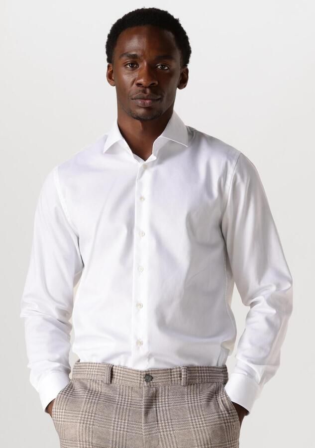 Profuomo Witte Overhemdjurk van Katoen met Slim Fit White Heren - Foto 4