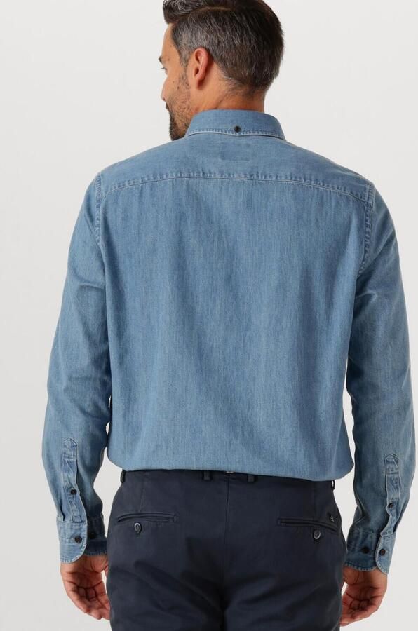 PROFUOMO Heren Overhemden Shirt Bttn Down Rlx Denim Blauw - Foto 3