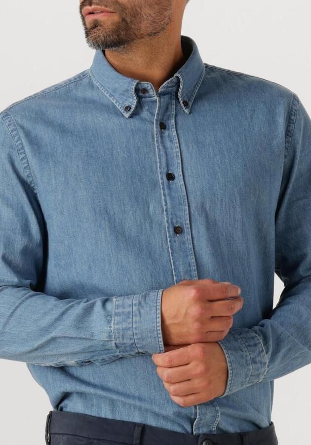 PROFUOMO Heren Overhemden Shirt Bttn Down Rlx Denim Blauw