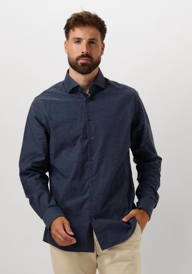 Profuomo Heren Cutaway Overhemd Elegant Donkerblauw Blue Heren - Foto 4