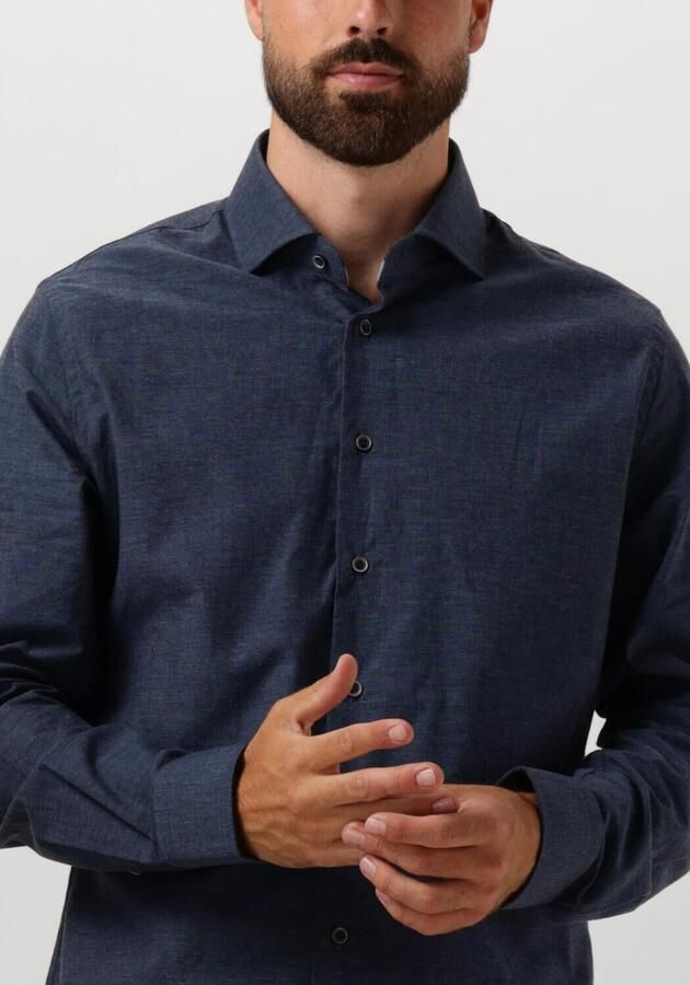 Profuomo Heren Cutaway Overhemd Elegant Donkerblauw Blue Heren - Foto 3