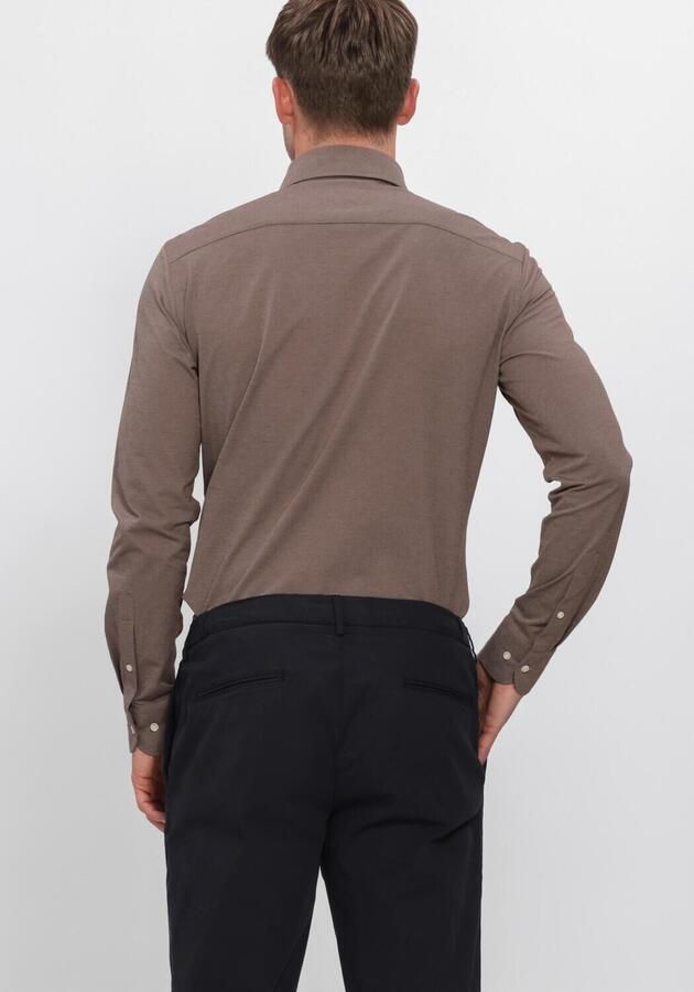 PROFUOMO Heren Overhemden Shirt One Piece Japanese Knitted Bruin - Foto 2