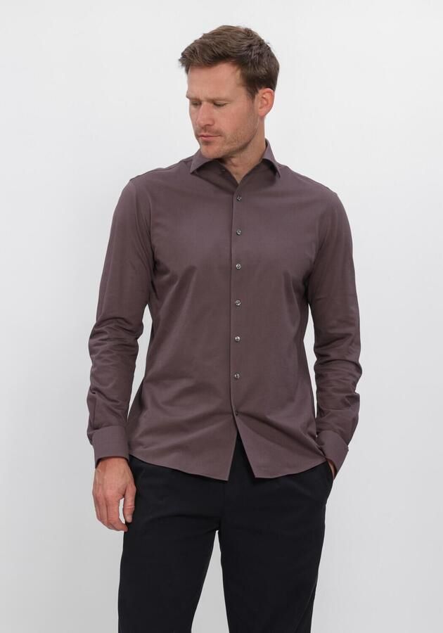PROFUOMO Heren Overhemden Shirt One Piece Japanese Knitted Bruin