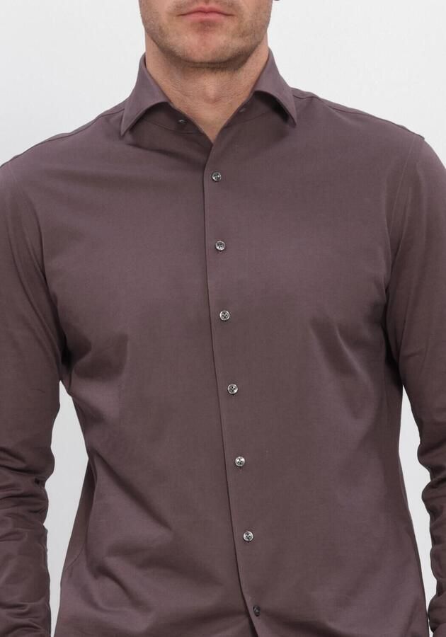 PROFUOMO Heren Overhemden Shirt One Piece Japanese Knitted Bruin - Foto 3
