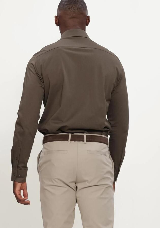 PROFUOMO Heren Overhemden Shirt One Piece Japanese Knitted Bruin - Foto 2