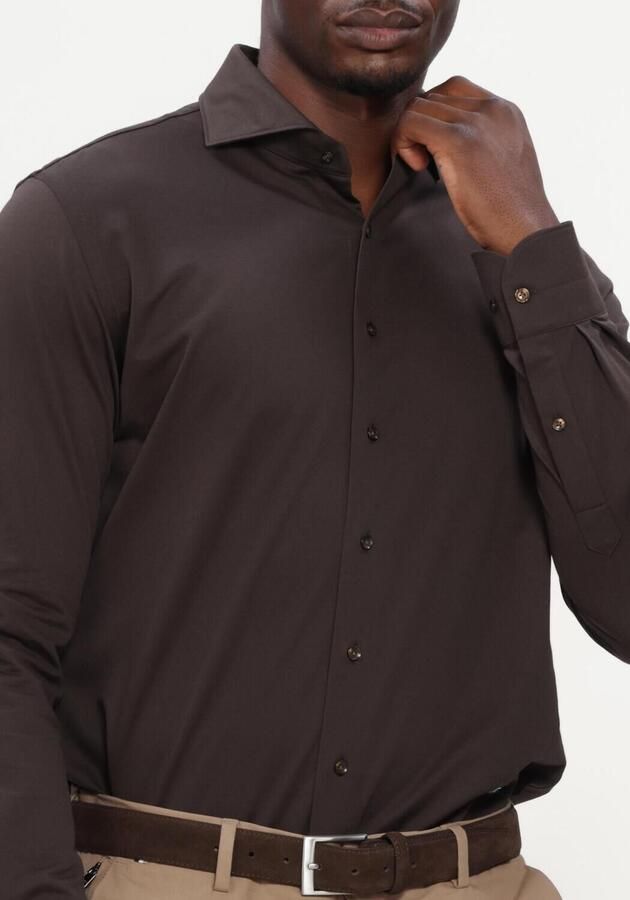 PROFUOMO Heren Overhemden Shirt X-cutaway Bruin - Foto 3