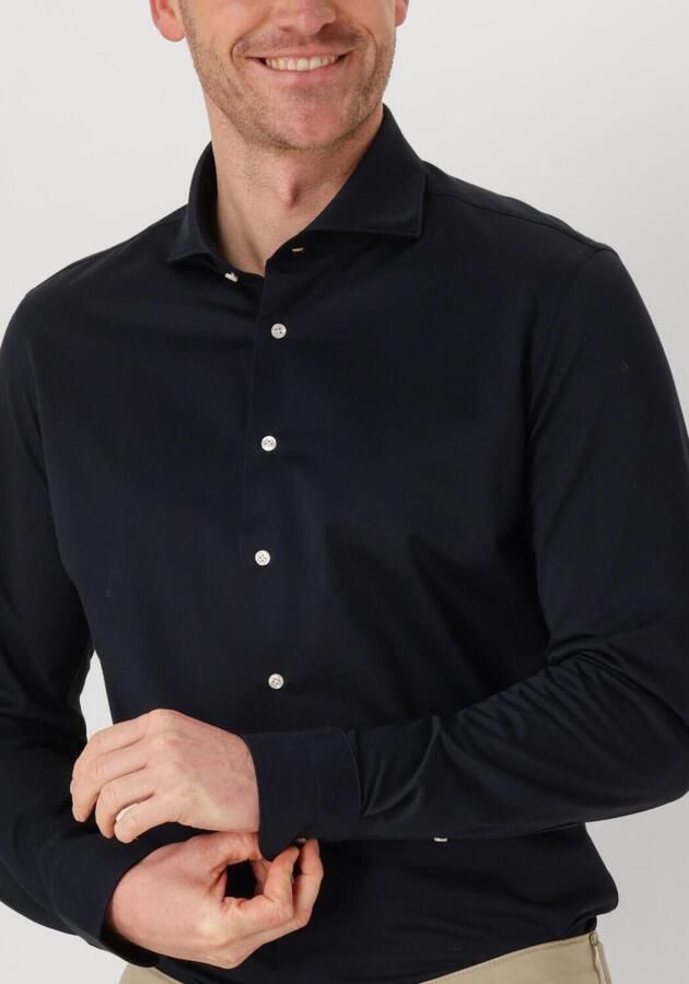 PROFUOMO Heren Overhemden Shirt X-cutaway Japanese Knitted Donkerblauw - Foto 2