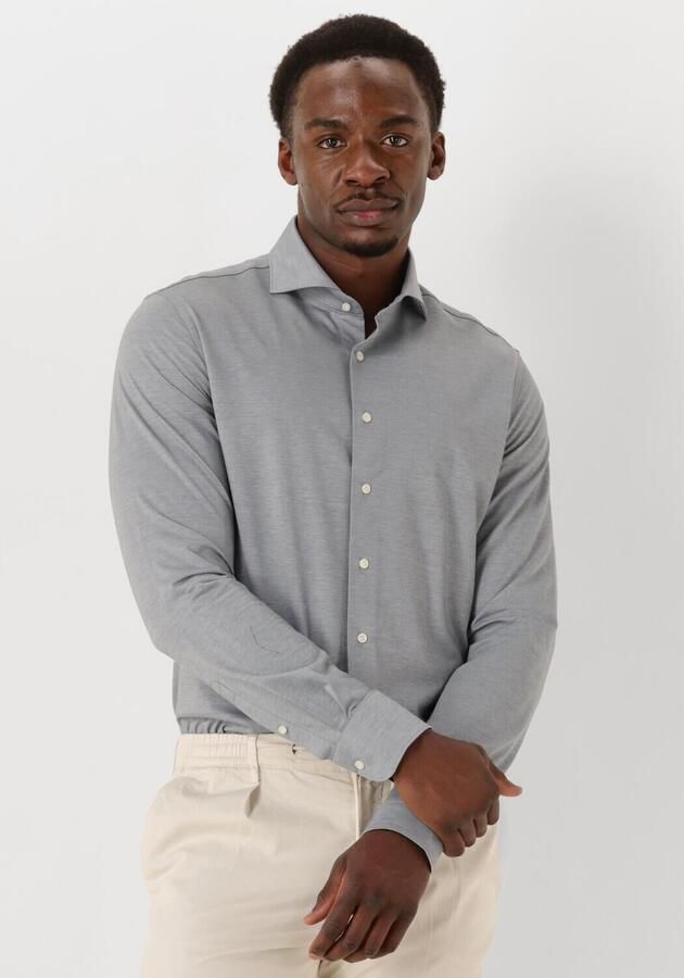PROFUOMO Heren Overhemden Shirt X-cutaway Japanese Knitted Grijs - Foto 4