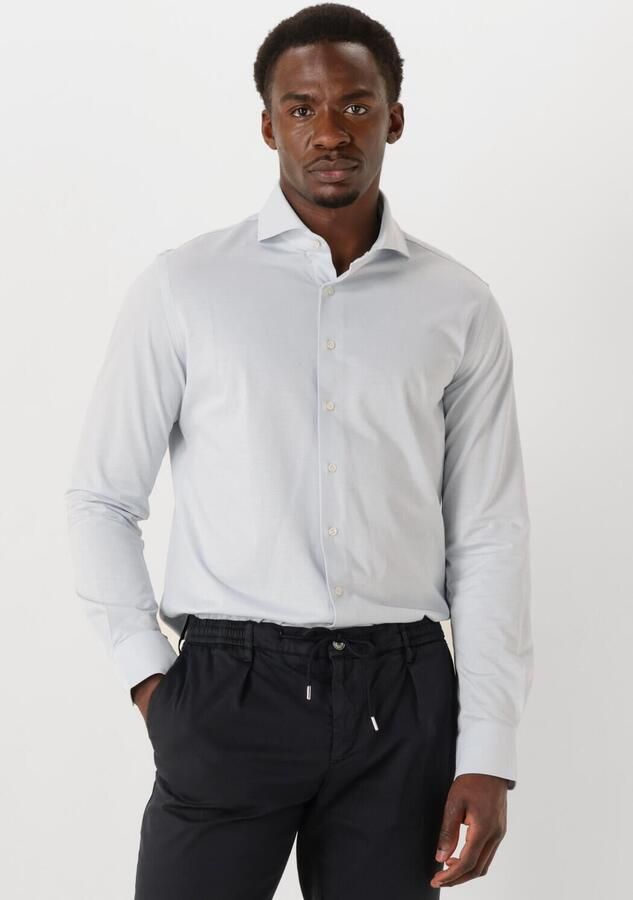 PROFUOMO Heren Overhemden Shirt X-cutaway Japanese Knitted Lichtblauw - Foto 4