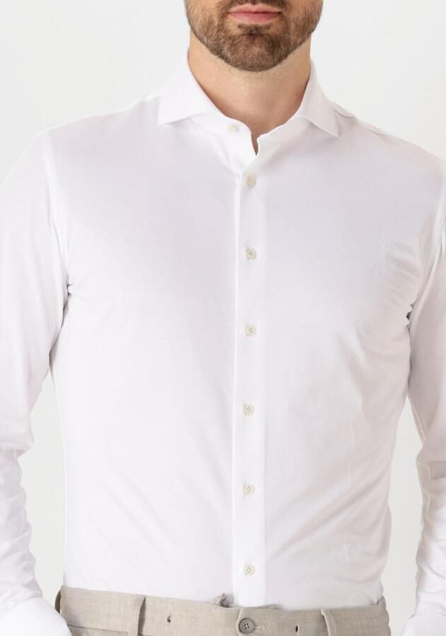 PROFUOMO Heren Overhemden Shirt X-cutaway Japanese Knitted Wit - Foto 2