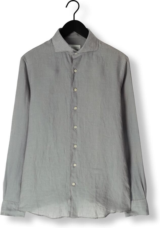 PROFUOMO Heren Overhemden Shirt X-cutaway Linen Groen