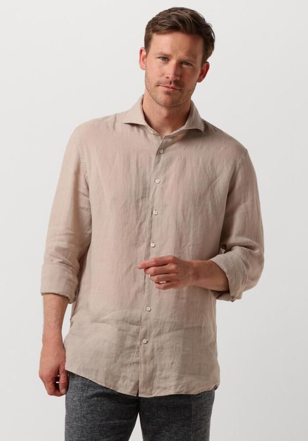 PROFUOMO Heren Overhemden Shirt X-cutaway Sc Linnen Beige - Foto 4