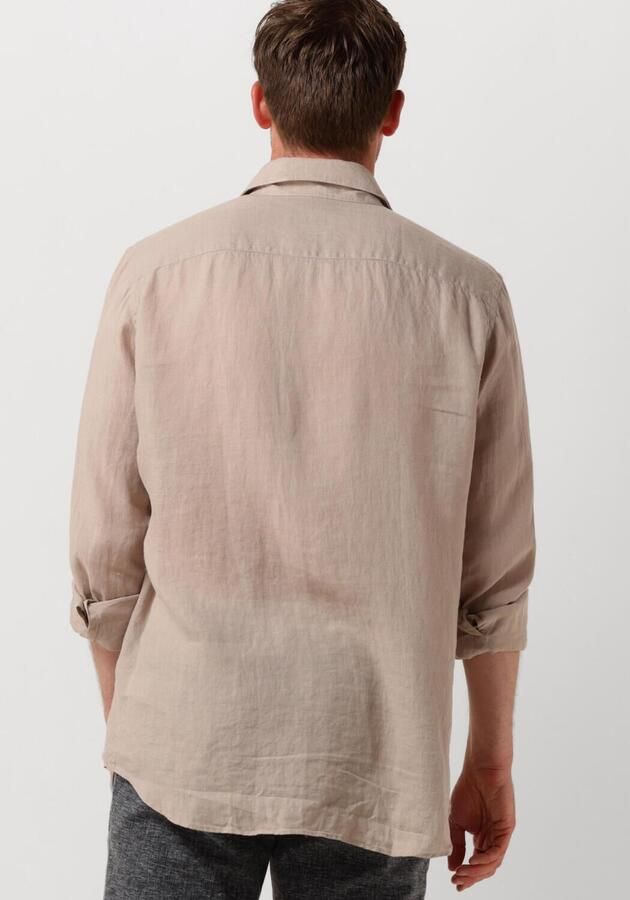 PROFUOMO Heren Overhemden Shirt X-cutaway Sc Linnen Beige