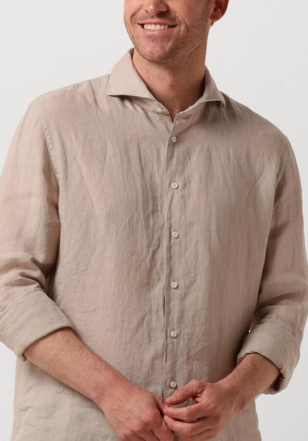 PROFUOMO Heren Overhemden Shirt X-cutaway Sc Linnen Beige - Foto 2