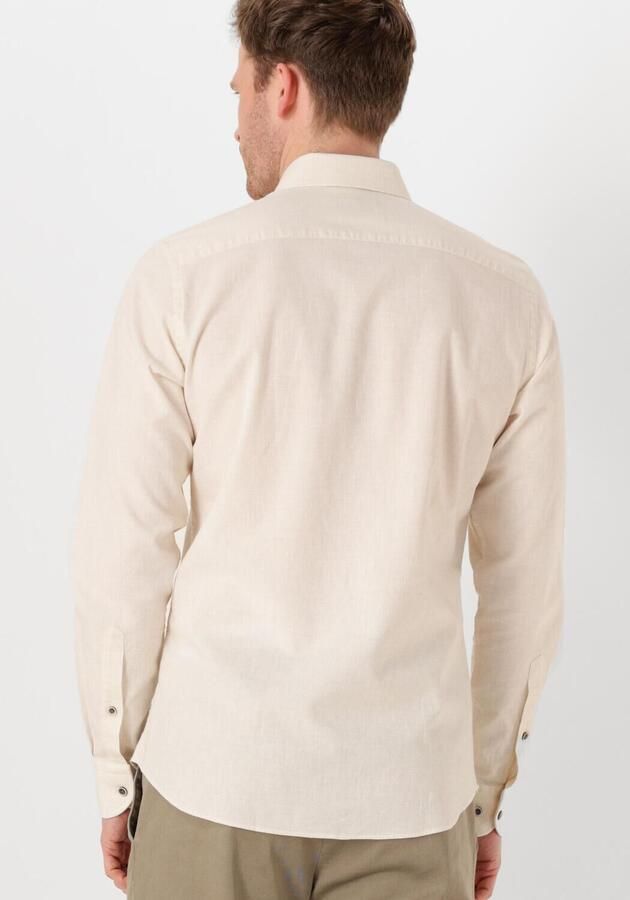 PROFUOMO Heren Overhemden Shirt X-cutaway Sc Sf Cotton Linen Ecru