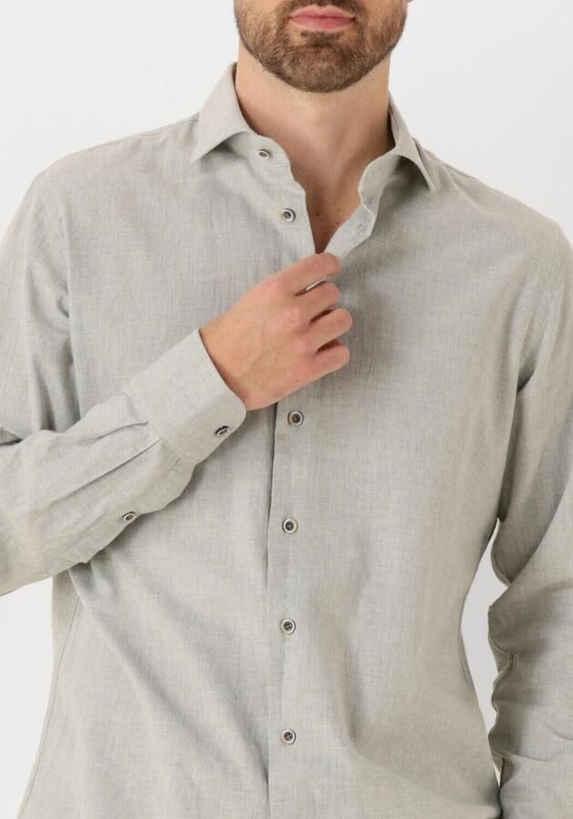 Profuomo Groen Business Overhemd X-Cutaway Katoen Linnen Gray Heren - Foto 3