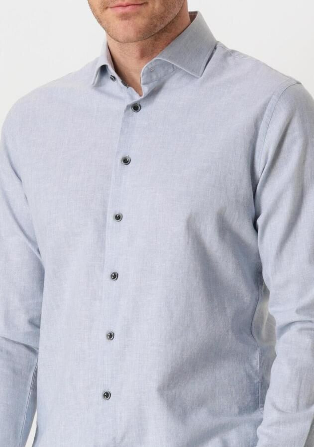 PROFUOMO Heren Overhemden Shirt X-cutaway Sc Sf Cotton Linen Lichtblauw - Foto 2