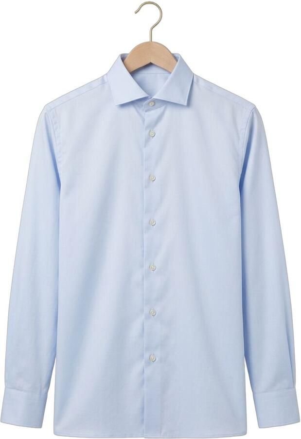 Profuomo Overhemd Lange Mouw Twill Overhemd Lichtblauw - Foto 4