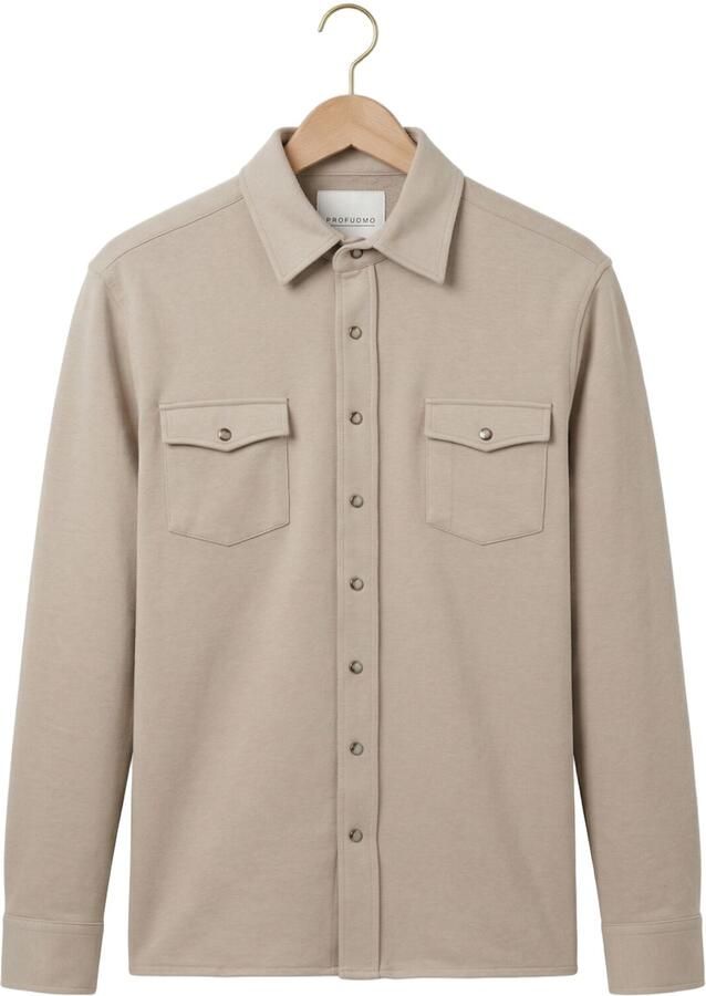 Profuomo Overhemd Lange Mouw Overshirt Western Beige - Foto 2