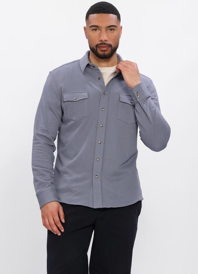 Profuomo Overhemd Lange Mouw Overshirt Western Blauw