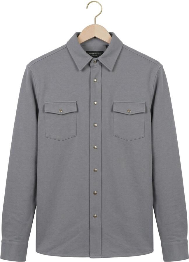 Profuomo Overhemd Lange Mouw Overshirt Western Blauw - Foto 2