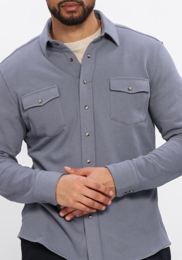 Profuomo Overhemd Lange Mouw Overshirt Western Blauw - Foto 3