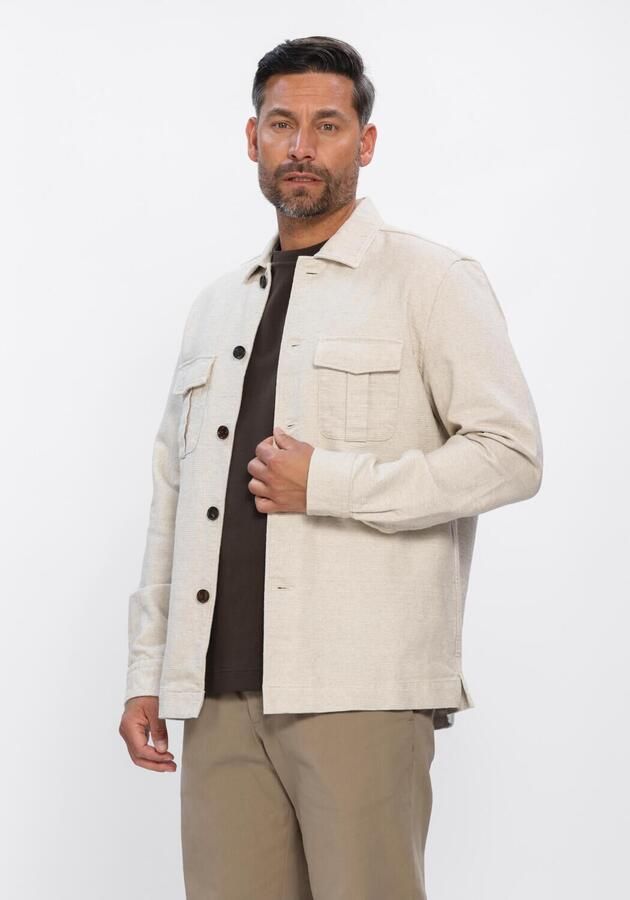 PROFUOMO Heren Overshirts Crossgrain Ecru