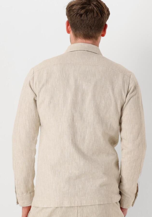 PROFUOMO Heren Overshirts Overshirt Cotton Linen Zand - Foto 2