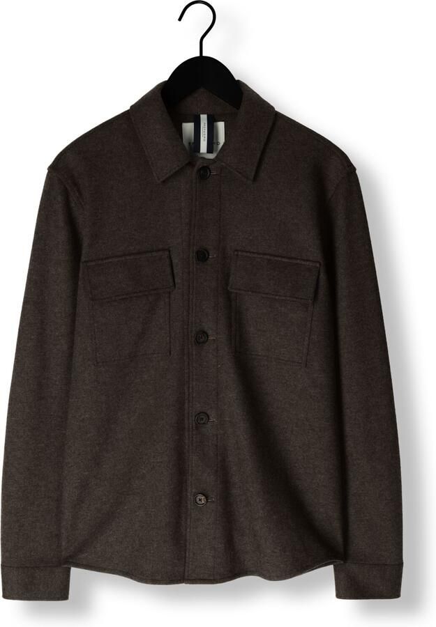 PROFUOMO Heren Overshirts Overshirt Cutaway Knitted Bruin - Foto 3