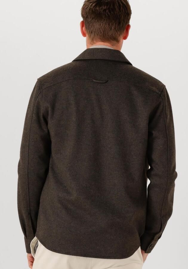 PROFUOMO Heren Overshirts Overshirt Cutaway Knitted Bruin