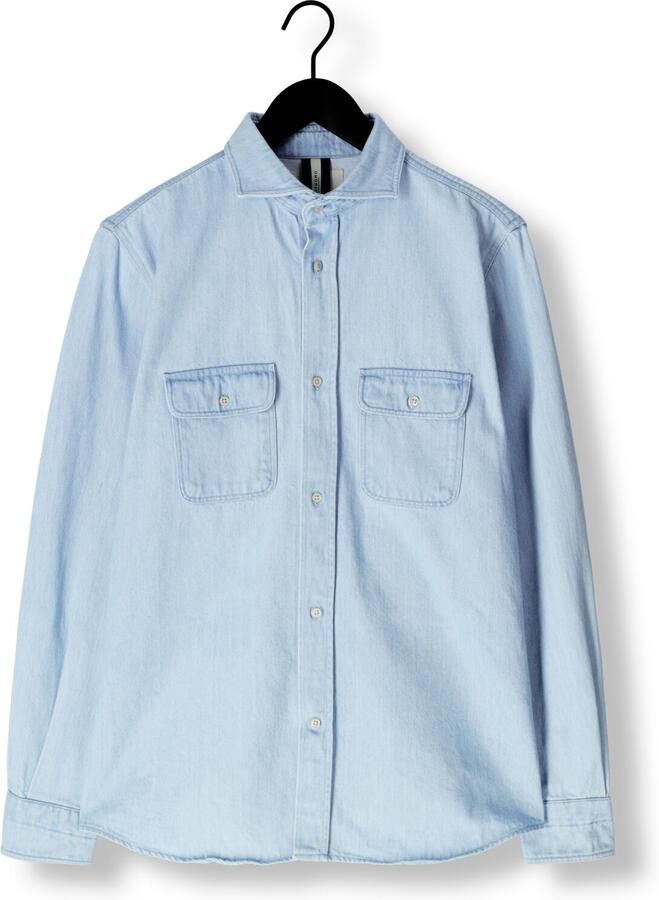 PROFUOMO Heren Overshirts Overshirt Denim Light Blauw