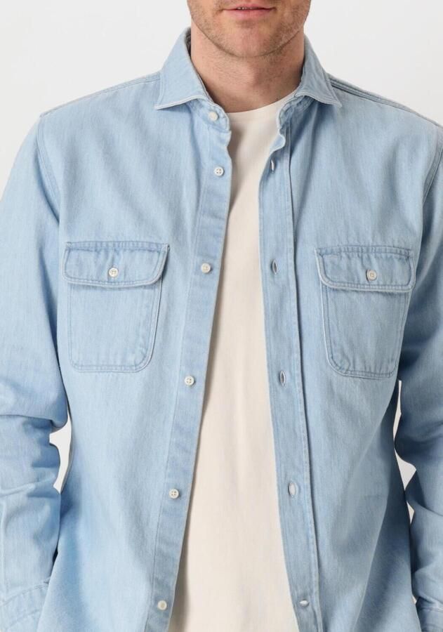 PROFUOMO Heren Overshirts Overshirt Denim Light Blauw - Foto 2