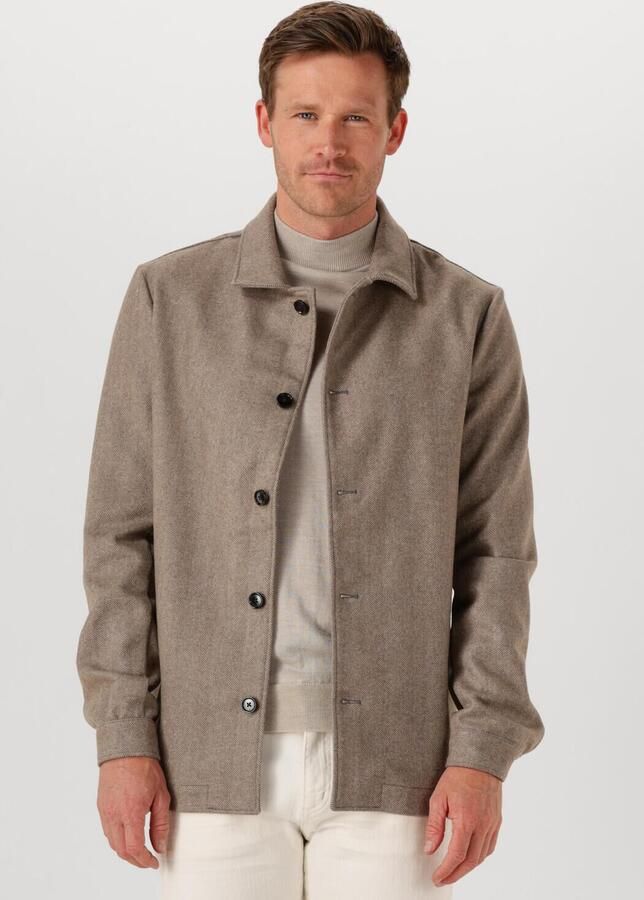 PROFUOMO Heren Overshirts Overshirt Hb Small Beige - Foto 4