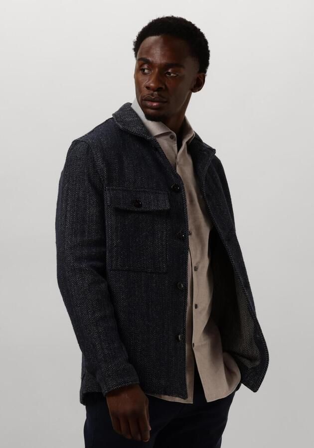 PROFUOMO Heren Overshirts Overshirt Twill N Donkerblauw - Foto 4