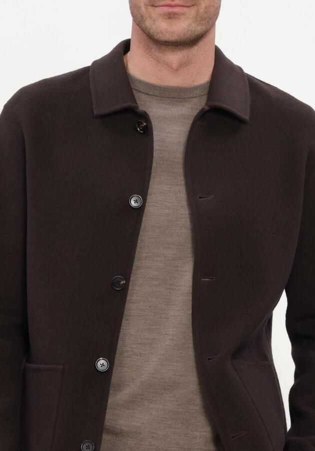 PROFUOMO Heren Overshirts Overshirt Wo Basic Bruin - Foto 4